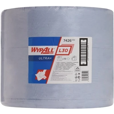 Afbeelding van Kimberly Clark Poetsdoek L380xB330ca. mm blauw 3 laags, geperforeerd wiel 1 stuk 7426