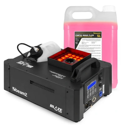 Afbeelding van BeamZ BLAZE1200 rookmachine met CO2 vloeistof horizontale en