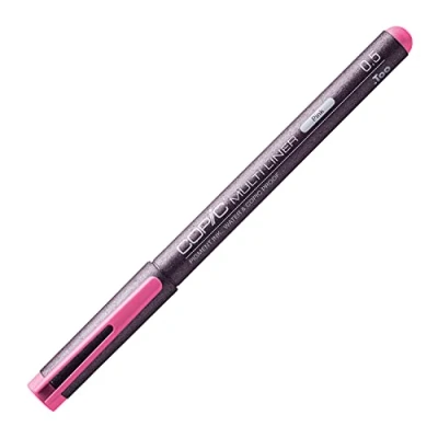 Afbeelding van Copic Multiliner roze 0,5 mm, tekenpen met water en alcoholbestendige pigmentinkt in roze, professionele fineliner voor schetsen, illustraties contouren