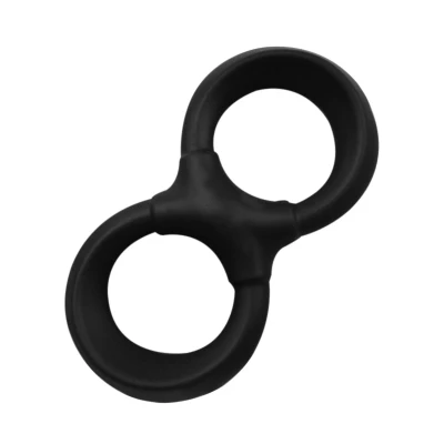 Afbeelding van Dubbele Verstelbare Cockring Ballstretcher en Penis Ring Extra Dik Flexibel Zijdezacht Ontwerp One Size
