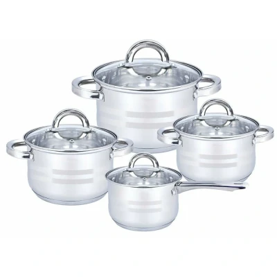 Afbeelding van Altom Design Remo 8 delige pannenset met braadpan RVS