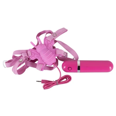 Afbeelding van Roze oplegvibrator met bandjes