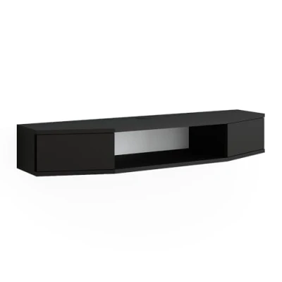 Afbeelding van Vicco TV meubel &quot;Walter&quot;, Zwart, 110 x 17.4 cm met 2 deuren