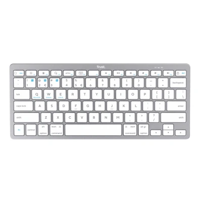 Afbeelding van Trust 24651 toetsenbord Bluetooth QWERTY Amerikaans Engels Zilver