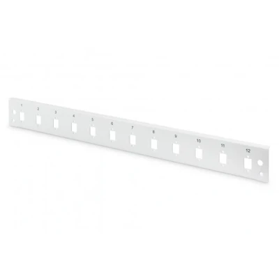Afbeelding van DIGITUS FO splitterbox frontpaneel glasvezel patchpaneel 12x LC DX, SC SX, E2000 SX 19 inch 1U snelkoppeling grijs