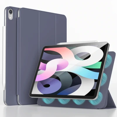 Afbeelding van Apple iPad Air 2022 Hoes: iMoshion Magnetic Bookcase Lavender Kunstleder Tablet Hoezen