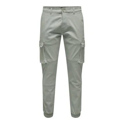 Afbeelding van ONLY &amp; SONS tapered fit cargo broek ONSCAM STAGE lichtgrijs