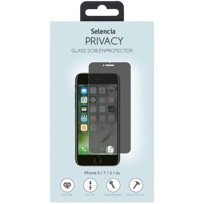 Afbeelding van Screenprotector Apple iPhone SE (2020): Selencia Gehard Glas Privacy