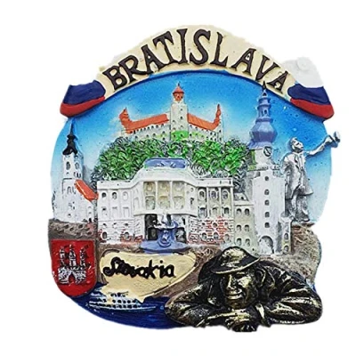 Afbeelding van 3D Bratislava Slowakije Koelkast Magneet, Huis &amp; Keuken Decoratie magnetische sticker, Magneet toeristische souvenir gift