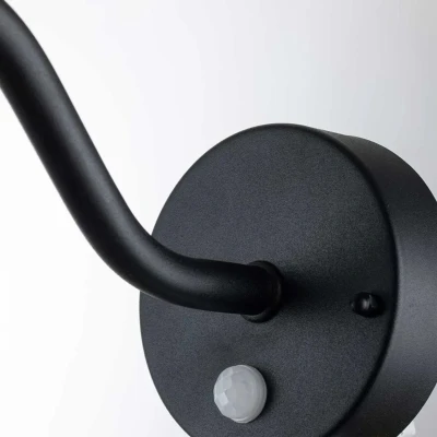 Afbeelding van Elstead Klampenborg buitenwandlamp, zwart, bewegingsmelder