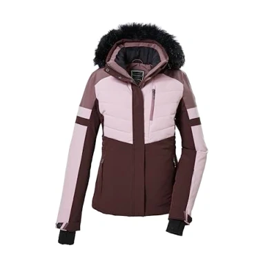 Afbeelding van killtec dames SKI jack/functioneel jack met afritsbare capuchon en sneeuwvanger KSW 101 WMN QLTD JCKT, dunkelweinrot, 38, 42038 000