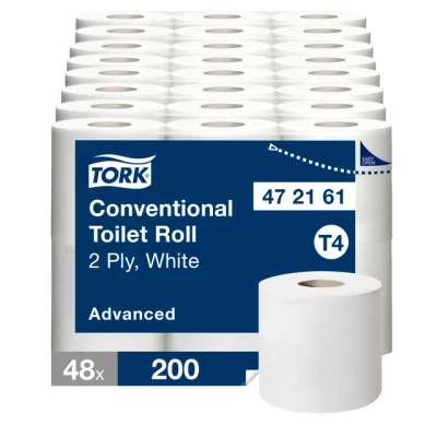 Afbeelding van Toiletpapier Tork T4 advanced 2 laags 200vel wit 472161