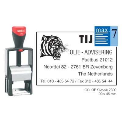 Afbeelding van Tekststempel Colop 2300 personaliseerbaar 7regels 44x29mm