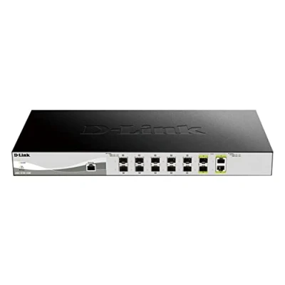 Afbeelding van D Link DXS 1210 12SC/E netwerk switch Managed L2 10G Ethernet (100/1000/10000) 1U Zwart, Zilver