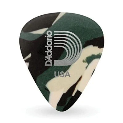 Afbeelding van D&quot;;Addario 1CCF6 10 Camouflage celluloid plectra pack heavy