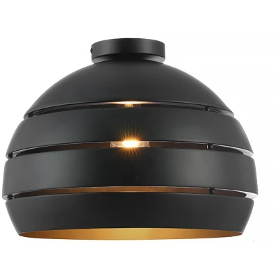 Afbeelding van Plafondlamp Djarin Mat Zwart &amp; Goud Ø 40cm