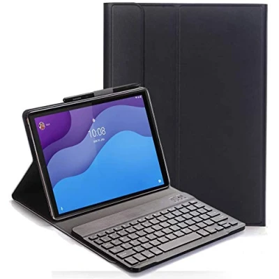 Afbeelding van Toetsenbordhoes voor Lenovo Tab M10 HD (2nd Gen) 10.1 (QWERTY Indeling) Ultradunne Flip met Verwijderbare Draadloze Toetsenbordstandaard Case TB X306F/X306X, Zwart