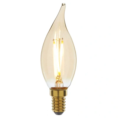 Afbeelding van Led filament E14 kaarslamp met tip flame 2,5W dimbaar (B35)