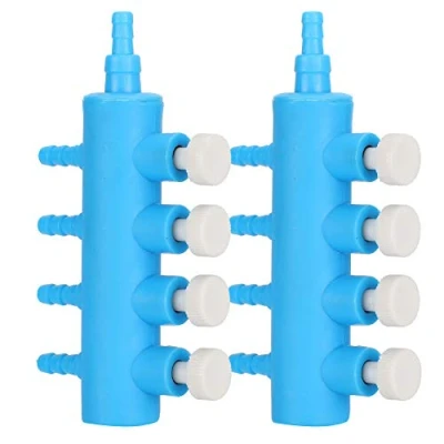 Afbeelding van 2 stks Aquarium Air Flow Control Hendel Klep Distributeur Splitter Luchtvaartmaatschappij Buis Connector Luchtpomp Accessoires voor Fish Tank(4 manier)