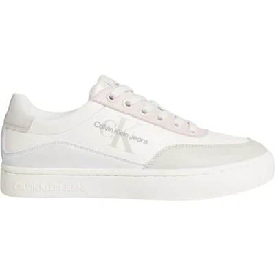 Afbeelding van Calvin Klein Jeans Classic Cupsole LOW LACE Sneakers laag, Dames, Maat: 40, Eggshell/creamy white/whisper pink Leer en imitatieleer