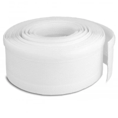 Afbeelding van Delock Geflechtschlauch mit Klettverschluss 10 m x 32 mm weiß Deloc