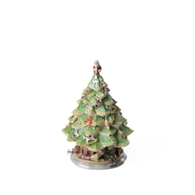 Afbeelding van Villeroy &amp; Boch Toy&#039;s Delight kerstboom waxinelichthouder met speeldoos Groen
