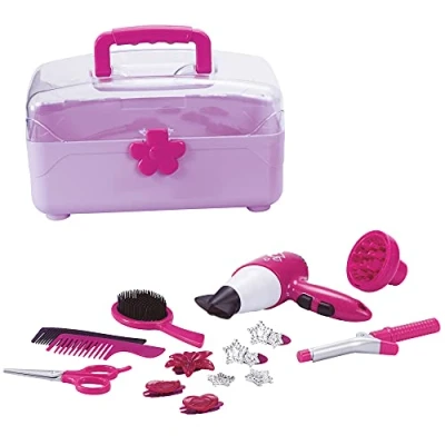 Afbeelding van CLEMENT CLEMENTINE Kapperset Imitatiespel 102111 Roze Plastic Beroep Kapper Kinderspeelgoed Batterijen niet inbegrepen 10 cm x 8 Vanaf 3 jaar.