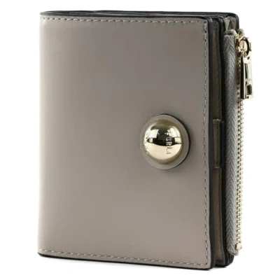 Afbeelding van FURLA Leren Portemonnee Sfera Compact Bifold Wallet Vaniglia Lichtgrijs