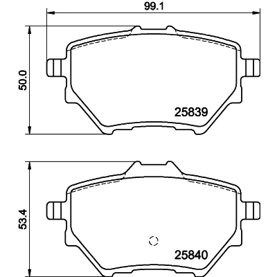 Afbeelding van Remblokkenset, schijfrem HELLA PAGID 8DB 355 020 991