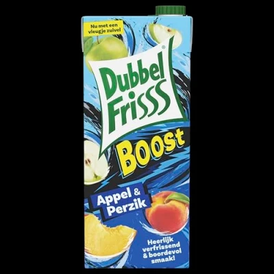 Afbeelding van DubbelFrisss Boost appel &amp; perzik
