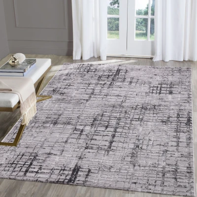 Afbeelding van Evra Lorena Modern Vloerkleed Laagpolig Tapijt Grijs 80x300 cm Rechthoek Polyester Tapijtenloods