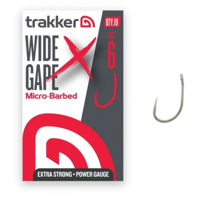 Afbeelding van Trakker Wide Gape XS Hooks Micro Barbed Haakmaat 6 (10 Stuks) Karperhaken