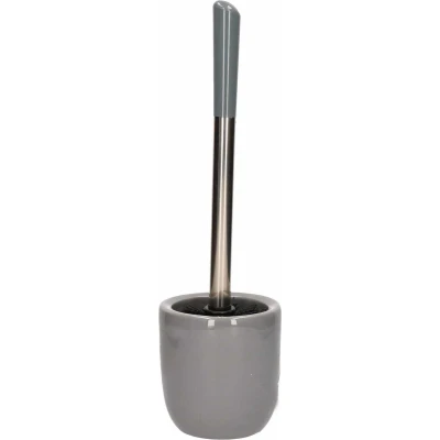 Afbeelding van Toiletborstel met houder grijs dolomiet RVS 39 cm