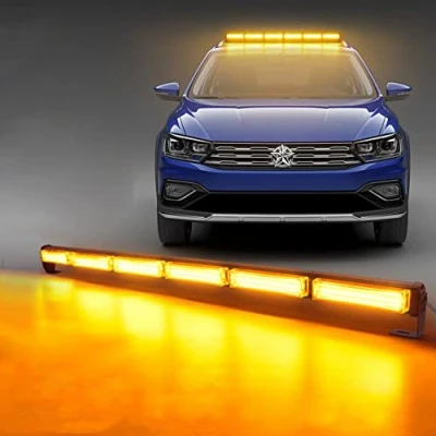 Afbeelding van AnTom 90 cm LED rondom kentekenverlichting 60 W geel licht voor autoaanhanger caravan SUV 14 knipperende stroboscoopmodi