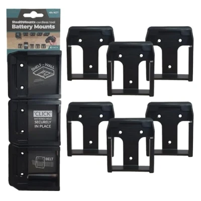 Afbeelding van StealthMounts BM MK40 BLK 6 Accuhouder Voor Makita 40V XGT Zwart pack