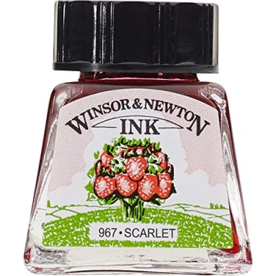 Afbeelding van Winsor &amp; Newton Drawing Ink Scarlet 14ml