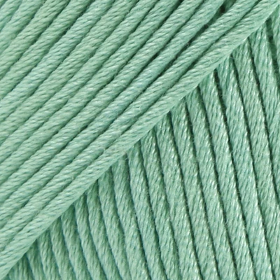 Afbeelding van 100% katoenen garen voor breien en haken, 3 of licht, DK, kamgewicht, Drops Muskat, 50 g 109 yards per bal (03 mint)