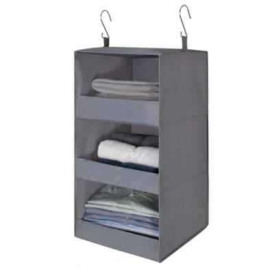 Afbeelding van GRANNY SAYS Hangende Organizer, Hangkast Kledingkast Organizer Hangende, Kast Opbergen en Organiseren, Kleding Grijs, Pack of 1 Hanging Storage Shelf