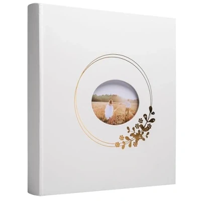 Afbeelding van EXACOMPTA Ref. 16733E Fotoalbum met ringflower Latte 300 foto&#039;s 60 witte pagina&#039;s Formaat 29 x 32 cm Omslag papier PU effect en personalisatievenster
