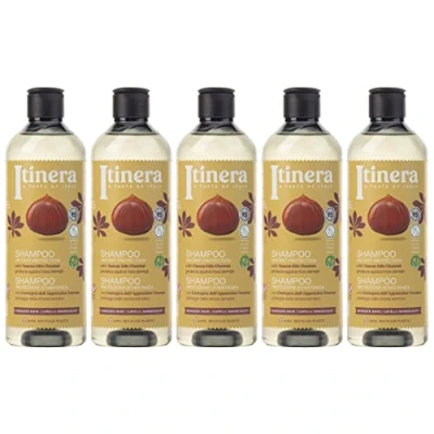 Afbeelding van ITINERA Shampoo voor beschadigd haar met kastanje uit de Toscaanse heuvels, 95% natuurlijke ingrediënten, 370 ml (5 stuks)