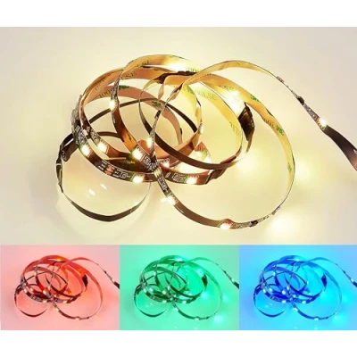 Afbeelding van REALITY SCREEN Ledstrip Wit LED RGB 2W Lengte 1.2 m Dynamisch licht Geintegreerde dimmer Memory functie Afstandsbediening kleurwisselaar Sound control USB aansluiting