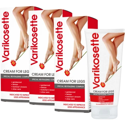Afbeelding van Varikosette crème voor de benen zware vermoeide spataderen doorbloeding etalagebenen 2+1 gratis