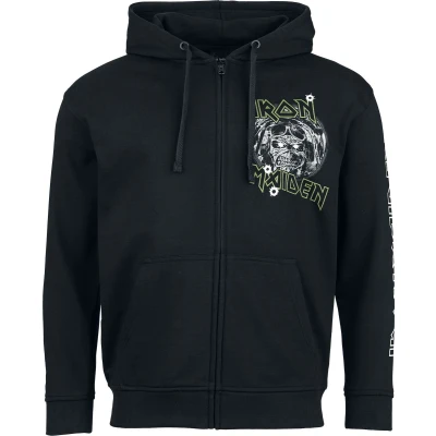 Afbeelding van Iron Maiden Aces High Vest met capuchon zwart XXL