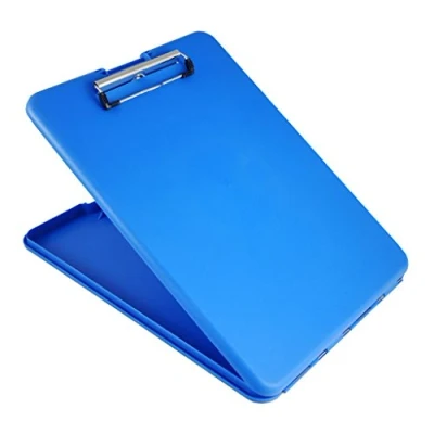 Afbeelding van Läufer SlimMate Portable Desktop Klembord met binnenvak, voor DIN A4 bijzonder vlak, afgeronde hoeken, boven openend, kunststof blauw