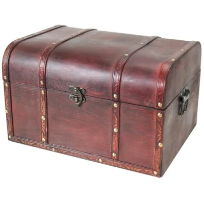 Afbeelding van HMF 6406 140 SchatKist van Hout 40 x 30 25 cm Grote Portugal