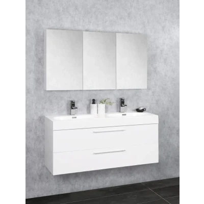Afbeelding van Differnz Somero badmeubelset 120 spiegelkast hoogglans wit