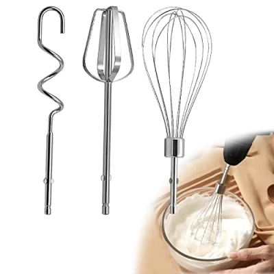 Afbeelding van Qazuwa Handmixer, Handmixer Accessoireset, Deeghaak, Roestvrijstalen Garde, Garde voor Eiwitten, Deeg, Boormachine (1 1 Ballongarde)