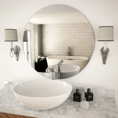 Afbeelding van Wandspiegel rond 70 cm glas