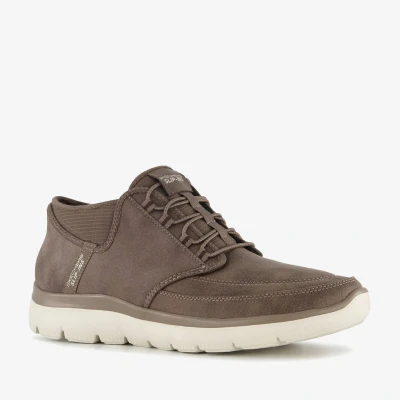Afbeelding van Skechers Heren Handsfree Slip ins Summits Sneaker, Chocolade Suede/Trim, 12 UK, Suede Trim, 47.5 EU