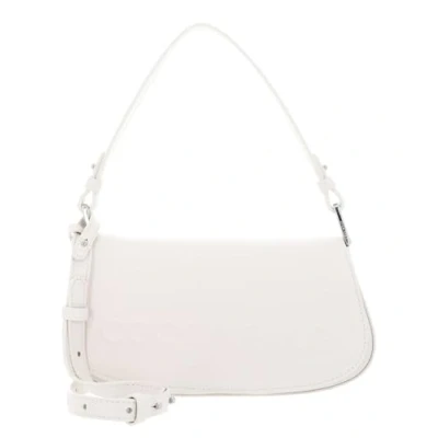 Afbeelding van COCCINELLE Leren Handtas Schoudertas Myrtha Maxi Log Mini Crossbody Bag Blanco Crème